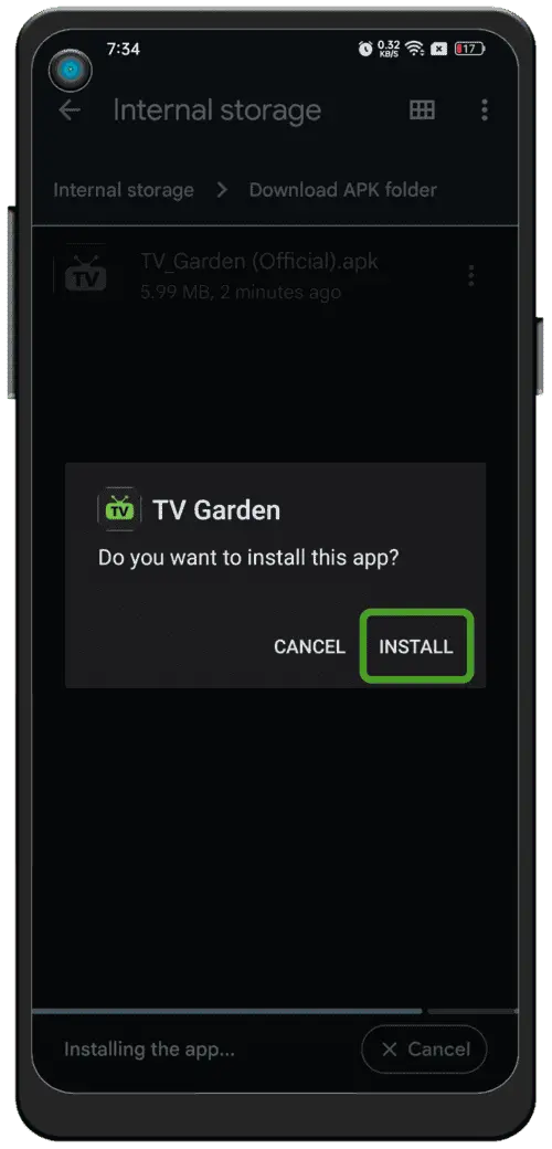 HSTV इंस्टॉल और खोलें